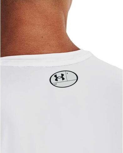 Under Armour Men's Standard HeatGear Fitted Tank Top, (100) White / / Black, Medium in Saudi Arabia