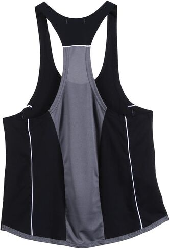 ICOOLTECH Men's Fitness Gym Muscle Cut Stringer Bodybuilding Workout Sleeveless Tank Top Shirts in Kuwait