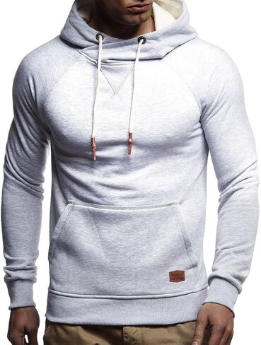 Leif Nelson Men's Straighfit Hooded Sweatshirt | Modern Stylish Longsleeve Hoodie Pullover in Saudi Arabia