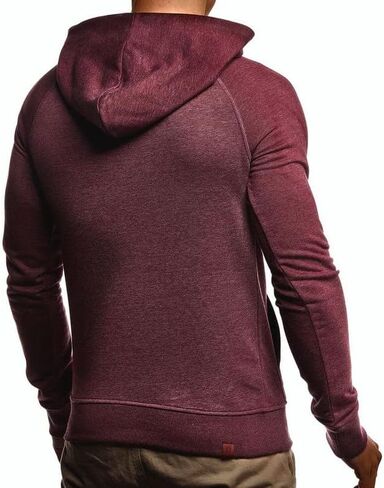 Leif Nelson Men's Straighfit Hooded Sweatshirt | Modern Stylish Longsleeve Hoodie Pullover in Kuwait