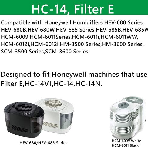 getalong Humidifier Filters HC-14 Replacement Wicking Filter E Compatible for Honeywell HC-14V1 HC-14 HC-14N HCM-6009-3 Pack in Saudi Arabia