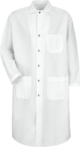 Red Kap Men's Snap-Front Spun Polyester Butcher Coat in Saudi Arabia