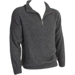 New Zealand Wool/Brushtail Possum blend Short Zip Rib Sleeve Sweater in Saudi Arabia