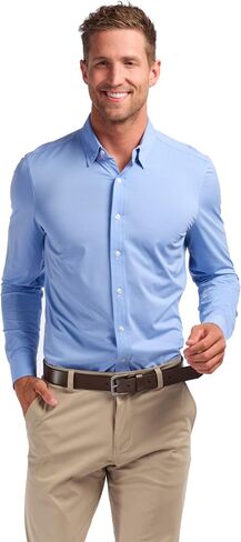قميص Rhone Commuter Dress للرجال، مقاس نحيف، مريح، مطاط بأربعة اتجاهات، تحرير التجاعيد، مضاد للرائحة in Kuwait