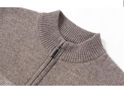 Men Half High Zipper Collar Warm Large Thickened Pullovers 100% Cashmere Sweater in Saudi Arabia