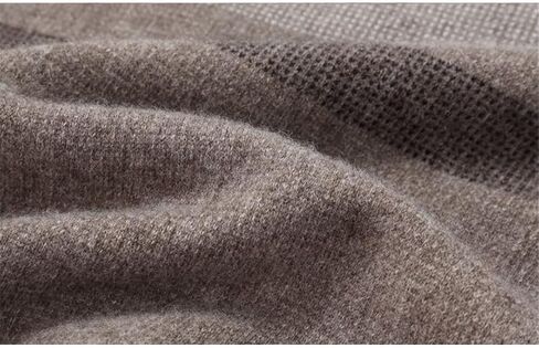 Men Half High Zipper Collar Warm Large Thickened Pullovers 100% Cashmere Sweater in Saudi Arabia