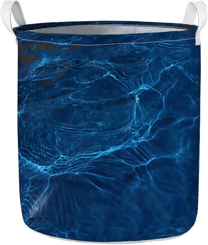 UZZUHI Galaxy Starry Sky Foldable Storage Bin Heavy Duty Tote Handle Organizer for College Men Adult Round Kids Hamper Unisex Without Lid Sturdy in Saudi Arabia