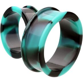 Covet Jewelry Dark Galaxy Supersize Flexible Silicone Double Flared Ear Gauge Tunnel Plug in Saudi Arabia