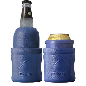 3-in-1 ONLY Lightweight and adjustable Can/Bottle Cooler | Indestructible | Fits odd Bottle Shapes and Sizes | for ice cold Hard Seltzer, Beer, Soda (Island Paradise- Turquoise, Single)
