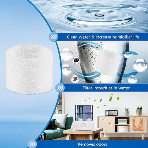 ShufudeJa 30 Pack Humidifier Replacement Filter Compatible with LEVOIT Dual150, Dual200S, Classic300(S), LV600S Series Humidifiers, Sponge Filter Humidifier Replacement Part in Saudi Arabia