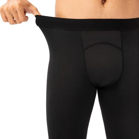 Hotfiary Men's One Leg Compression Pants Capri Tights 3/4 Athletic Leggings Base Layers for Basketball Running (2 pcs) in Kuwait