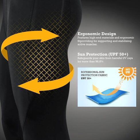 BOOMCOOL Men's Compression Pants with Pockets, Men's Running Tights Leggings Workout Dry Baselayer Gym Athletic Yoga Pants in Saudi Arabia