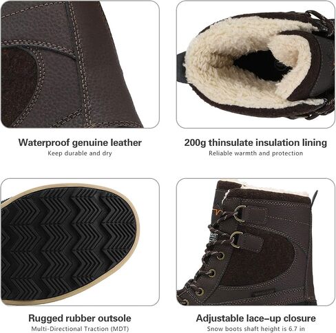 NORTIV 8 Men's Waterproof Winter Snow Boots in Kuwait
