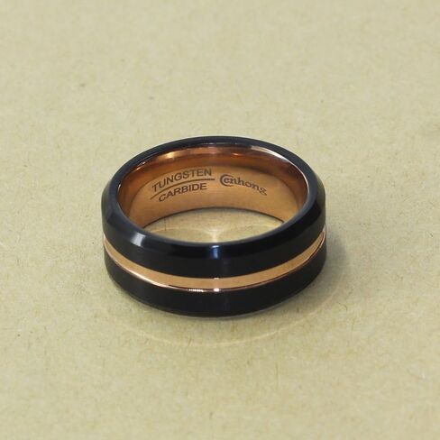 enhong 8mm Stainless Steel Matte Brushed Wedding Band Rings for Men,Black Blue Purple Gold Colors Available in Kuwait