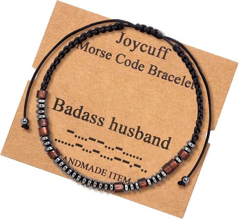 JoycuFF Inspirational Morse Code Bracelets for Men Women Girls Mothers Day Birthday Christmas Gifts for Mom Mother Father Daughter Aunt Grandmother Jewelry Cord Wrap Memorial Graduation Bracelets in Kuwait