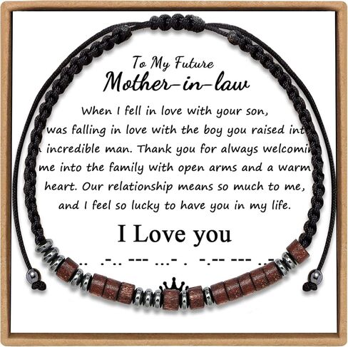 JoycuFF Inspirational Morse Code Bracelets for Men Women Girls Mothers Day Birthday Christmas Gifts for Mom Mother Father Daughter Aunt Grandmother Jewelry Cord Wrap Memorial Graduation Bracelets in Kuwait