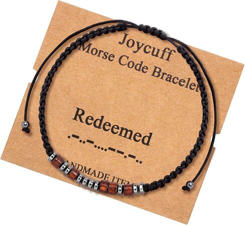 JoycuFF Inspirational Morse Code Bracelets for Men Women Girls Mothers Day Birthday Christmas Gifts for Mom Mother Father Daughter Aunt Grandmother Jewelry Cord Wrap Memorial Graduation Bracelets in Kuwait