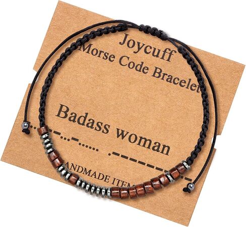 JoycuFF Inspirational Morse Code Bracelets for Men Women Girls Mothers Day Birthday Christmas Gifts for Mom Mother Father Daughter Aunt Grandmother Jewelry Cord Wrap Memorial Graduation Bracelets in Kuwait