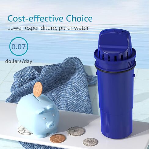 فلتر مياه إبريق معتمد من AQUA CREST AQK-CF10A NSF، بديل لأباريق وموزعات Pur® PPT700W وCR-1100C وPPF951K (عبوة من 3 قطع) in Kuwait