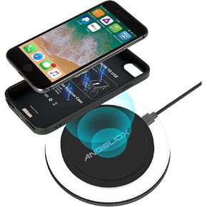 مجموعة شاحن لاسلكي لهاتف iPhone 7 Plus/6 Plus/6s Plus (فقط للحجم الكبير)، مع لوحة شحن لاسلكية وحقيبة شحن لاسلكية 5.5 بوصة (بدون بطارية)، شاحن لاسلكي سريع لهاتف iPhone Xs Max/XS/X/8 Plus in Kuwait