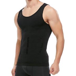 KOCLES Mens Athletic Compression Shirt Slimming Body Shaper Tank Top Abs Abdomen Slim Vest Undershirt in Saudi Arabia