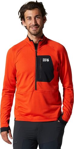 Mountain Hardwear Men's Polartec Power Grid Half Zip Jacket | Stylish and Warm Jacket for All Outdoor Adventures in Saudi Arabia