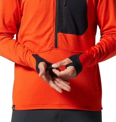 Mountain Hardwear Men's Polartec Power Grid Half Zip Jacket | Stylish and Warm Jacket for All Outdoor Adventures in Saudi Arabia