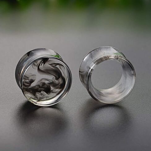 COOEAR 2 Pairs Matched Set Gauges for Ears Flesh Tunnels Kits Plugs Earrings Grey Acrylic Ear Expander Stretchers Piercing. in Kuwait