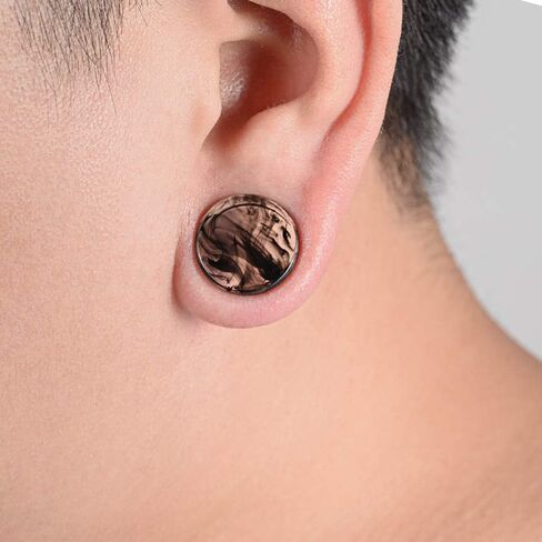 COOEAR 2 Pairs Matched Set Gauges for Ears Flesh Tunnels Kits Plugs Earrings Grey Acrylic Ear Expander Stretchers Piercing. in Kuwait