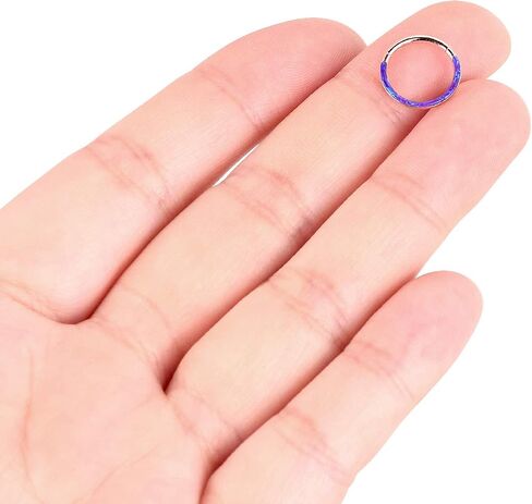 Longbeauty 16G تشيكوسلوفاكيا أوبال متمحور الجزء الأنف خواتم هوب 316L الجراحية الصلب اللولب الغضروف الزنمة أقراط الحاجز الفرس الدائري 8 مللي متر 10 مللي متر in Kuwait