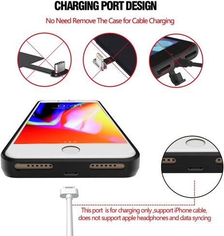 مجموعة شاحن لاسلكي لهاتف iPhone 7 Plus/6 Plus/6s Plus (فقط للحجم الكبير)، مع لوحة شحن لاسلكية وحقيبة شحن لاسلكية 5.5 بوصة (بدون بطارية)، شاحن لاسلكي سريع لهاتف iPhone Xs Max/XS/X/8 Plus in Kuwait