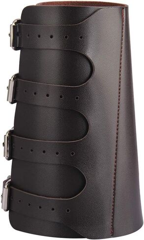 Colaxi Medieval Mens Pu Leather Gauntlet Wristband Guard Bracelet Arm Cuff in Kuwait