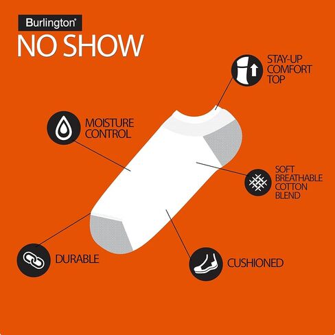 برلنغتون جورب رجالي مريح غير ظاهر من برلنغتون جورب كاجوال, Shoe Size: 6-12 in Kuwait