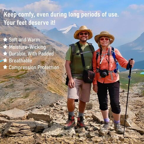 CWVLC Crew Hiking Socks, Cushion, Moisture Wicking, Arch Compression Boot Socks in Saudi Arabia