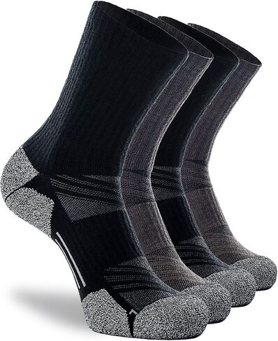 CWVLC Crew Hiking Socks, Cushion, Moisture Wicking, Arch Compression Boot Socks in Saudi Arabia