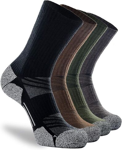 CWVLC Crew Hiking Socks, Cushion, Moisture Wicking, Arch Compression Boot Socks in Saudi Arabia
