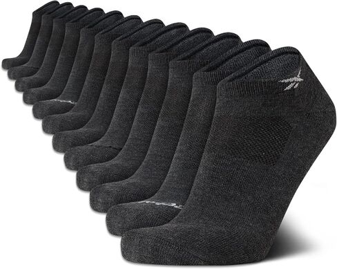 Reebok Men's Athletic No-Show Low Cut Socks with Cushion Comfort (12 Pack) in Kuwait