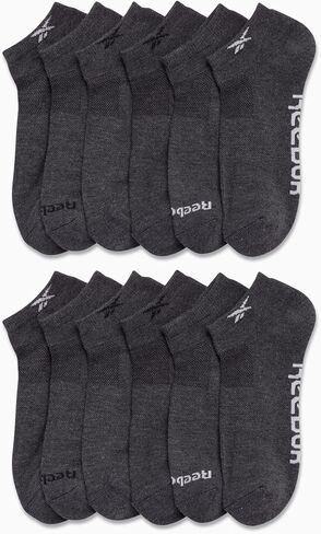 Reebok Men's Athletic No-Show Low Cut Socks with Cushion Comfort (12 Pack) in Kuwait