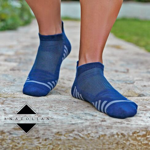 Bamboo Ankle Socks with back Heel Tab for Men Low Cut Cool Comfort Fit Athletic Performance 6 pair pack in Saudi Arabia