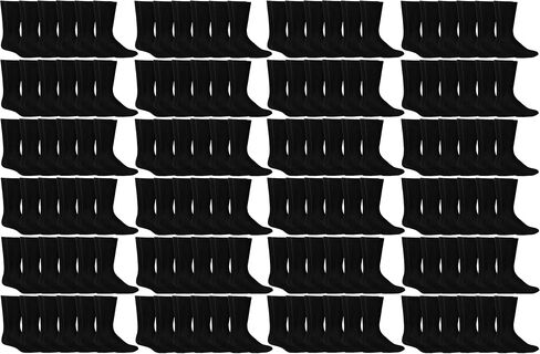 300 Pairs of Mens & Womens Cotton Crew Socks for Homeless Shelter Donations, Cheap, Wholesale Bulk, Case Pack in Saudi Arabia