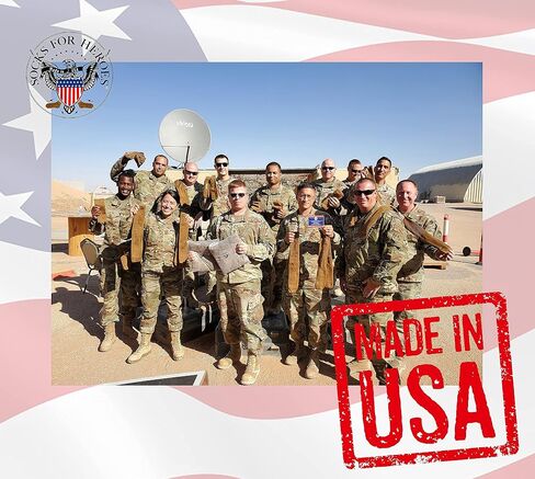 Socks For Heroes Coyote Brown Moisture Wicking, Breathable Over The Calf Foot Socks | Quick Dry Boot Socks | Made in USA in Saudi Arabia