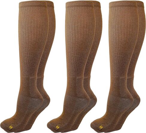 Socks For Heroes Coyote Brown Moisture Wicking, Breathable Over The Calf Foot Socks | Quick Dry Boot Socks | Made in USA in Saudi Arabia