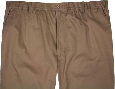 Falcon Bay Big & Tall Men's Casual Twill Pants Full Elastic Waist in Saudi Arabia