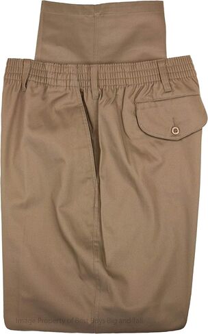 Falcon Bay Big & Tall Men's Casual Twill Pants Full Elastic Waist in Saudi Arabia