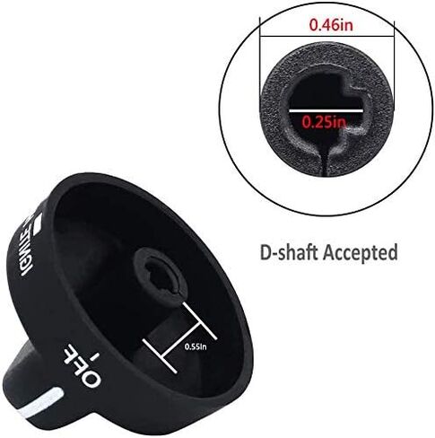 8273103 مقبض موقد غاز سطح الموقد من Primeswift مناسب لنطاقات Wh-IRL-po-ol يستبدل WP8273104 8273112 8273284 EAP393679- 4PK in Kuwait