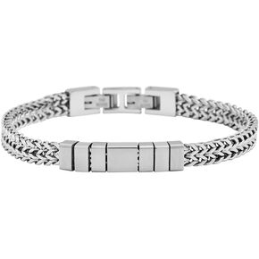 Geoffrey Beene Men’s Stainless Steel Double Franco Chain Bracelet with Extension in Saudi Arabia