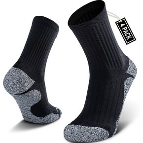 Elite Cushioned Compression Mid-crew Socks 4-Pack for Youth Women Men
