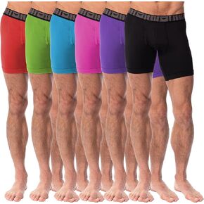 American Heaven Men's Boxer Briefs | Ultra Soft Micro Fiber Fitted Boxer Brief with Fly-Pack of 6