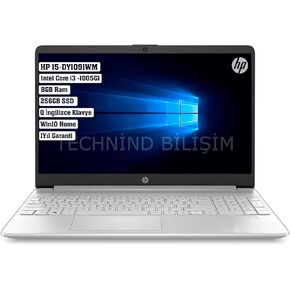 HP لاب توب 15 Dy-1091wm، كور i3-1005G1، ذاكرة رام 8 جيجابايت، هارد SSD 256 جيجابايت، 15.6 بوصة، ويندوز 10، كيبورد انجليزي (فضي) in Kuwait