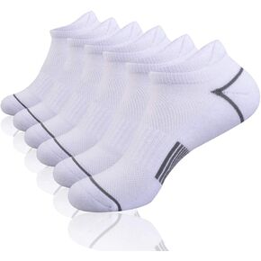 JOYNÉE Mens Athletic Low Cut Ankle Tab Socks 6 Pack Cushioned Breathable for Running